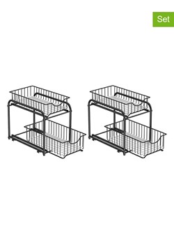Songmics Regały kuchenne (2 szt.) w kolorze czarnym - 36,5 x 27,2 x 21 cm ze sklepu Limango Polska w kategorii Regały i witryny - zdjęcie 187488447