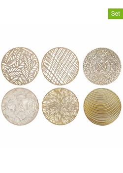 Villa d´Este Podstawki (6 szt.) w kolorze złoto-białym - Ø 10 cm ze sklepu Limango Polska w kategorii Akcesoria kuchenne - zdjęcie 187488636