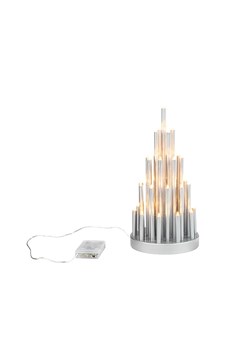 Hollybell Dekoracyjna lampa LED w kolorze srebrnym - 16 x 16 x 32 cn ze sklepu Limango Polska w kategorii Dekoracje bożonarodzeniowe - zdjęcie 187488648