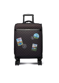 Walizka kabinowa KARL LAGERFELD Ikon Monogram B1W30253 Brązowy ze sklepu eobuwie.pl w kategorii Walizki - zdjęcie 187489166