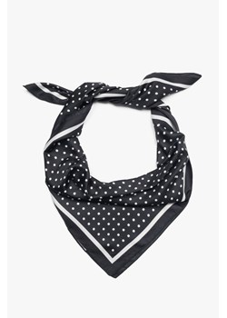 Estro: Czarno-biała apaszka damska w grochy ze sklepu Estro w kategorii Szaliki i chusty damskie - zdjęcie 187489649