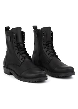 Polskie wysokie buty męskie skórzane 2118/2 POLBUT czarne ze sklepu butyolivier w kategorii Buty zimowe męskie - zdjęcie 187489969