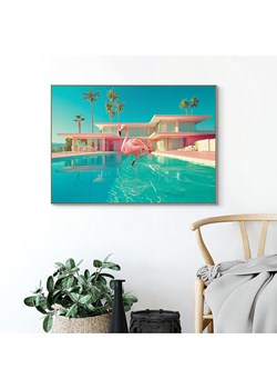 Orangewallz Druk artystyczny &quot;Palm Spring Flamingo&quot; w ramce ze sklepu Limango Polska w kategorii Obrazy - zdjęcie 187490747