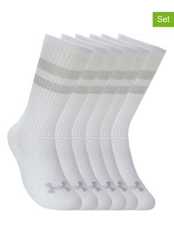 Under Armour Skarpety sportowe (6 par) &quot;Essential&quot; w kolorze biało-jasnoszarym ze sklepu Limango Polska w kategorii Skarpetki męskie - zdjęcie 187490837
