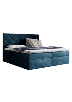 Niebieskie łóżko pikowane z pojemnikiem 5 rozmiarów L7-T55 ze sklepu Edinos.pl w kategorii Łóżka i materace - zdjęcie 187491168