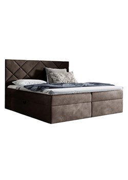 Ciemnobrązowe łóżko pikowane 5 rozmiarów M6-T27 ze sklepu Edinos.pl w kategorii Łóżka i materace - zdjęcie 187491179