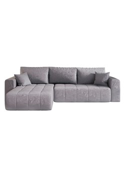 Szary rozkładany narożnik welurowy A9-A48 ze sklepu Edinos.pl w kategorii Narożniki - zdjęcie 187491206