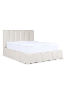 Kremowe łóżko tapicerowane chmurka 5 rozmiarów - Nuvessa ze sklepu Edinos.pl w kategorii Łóżka i materace - zdjęcie 187491218
