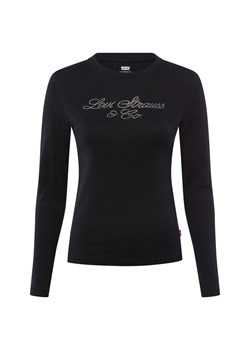 Levi's Damska koszulka z długim rękawem Kobiety Bawełna antracytowy jednolity ze sklepu vangraaf w kategorii Bluzki damskie - zdjęcie 187491665