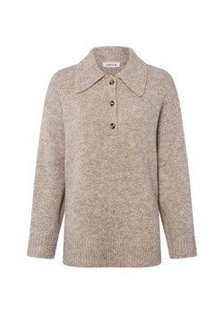 EDITED Damski sweter z dzianiny z zawartością wełny - Laiani Jumper Kobiety Sztuczne włókno taupe marmurkowy ze sklepu vangraaf w kategorii Swetry damskie - zdjęcie 187491666