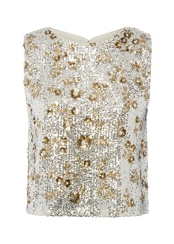 Msch Copenhagen Damski top z cekinami - MSCHMagnolia Kobiety srebrny wzorzysty ze sklepu vangraaf w kategorii Bluzki damskie - zdjęcie 187491677