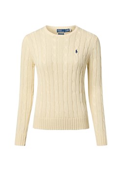 Polo Ralph Lauren Sweter damski z dzianiny Kobiety Bawełna waniliowy jednolity ze sklepu vangraaf w kategorii Swetry damskie - zdjęcie 187491695