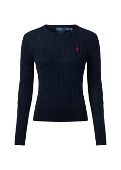 Polo Ralph Lauren Sweter damski z dzianiny Kobiety Bawełna jasnoniebieski jednolity ze sklepu vangraaf w kategorii Swetry damskie - zdjęcie 187491696