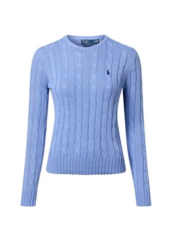 Polo Ralph Lauren Sweter damski z dzianiny Kobiety Bawełna biały jednolity ze sklepu vangraaf w kategorii Swetry damskie - zdjęcie 187491697