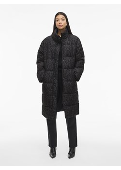 Vila Płaszcz damski pikowany - VIPuff Kobiety Sztuczne włókno antracytowy wzorzysty ze sklepu vangraaf w kategorii Kurtki damskie - zdjęcie 187491736