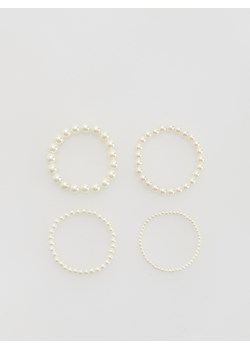 Reserved - Zestaw bransoletek z imitacją pereł - biały ze sklepu Reserved w kategorii Bransoletki - zdjęcie 187491866