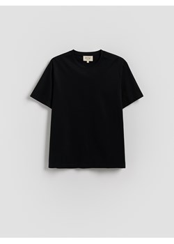 Reserved - T-shirt regular z domieszką modalu - czarny ze sklepu Reserved w kategorii T-shirty męskie - zdjęcie 187491878