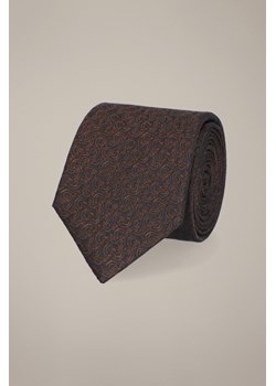 Krawat Brązowy Jedwabny Wzór ze sklepu Lancerto S.A. w kategorii Krawaty - zdjęcie 187492188
