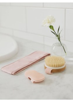Sinsay - Zestaw do kąpieli: opaska do włosów, szczotka do mycia twarzy, szczotka do mycia - różowy ze sklepu Sinsay w kategorii Uroda - zdjęcie 187493797