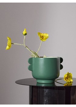 Sinsay - Doniczka z uchwytami - zielony ze sklepu Sinsay w kategorii Doniczki i osłonki - zdjęcie 187493825