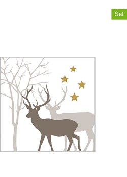 ppd Serwetki (40 szt.) &quot;Winter Deers&quot; w kolorze białym ze wzorem ze sklepu Limango Polska w kategorii Akcesoria kuchenne - zdjęcie 187493905