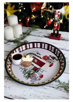 Violeta Home Taca w kolorze biało-czerwonym - Ø 31,5 cm ze sklepu Limango Polska w kategorii Misy i tace dekoracyjne - zdjęcie 187494076