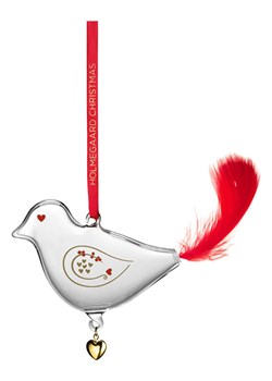 Rosendahl Zawieszka dekoracyjna &quot;Arets Julefugl&quot; w kolorze czerwonym - wys. 7 cm ze sklepu Limango Polska w kategorii Dekoracje bożonarodzeniowe - zdjęcie 187494235