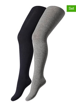 camano Rajstopy (2 pary) w kolorze szaro-granatowym ze sklepu Limango Polska w kategorii Rajstopy dziecięce - zdjęcie 187494767