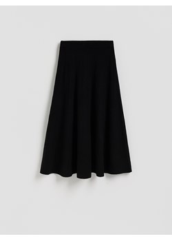 Reserved - Spódnica midi z wełną - czarny ze sklepu Reserved w kategorii Spódnice - zdjęcie 187495605