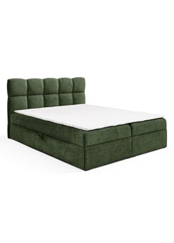 Zielone łóżko tapicerowane z pojemnikiem 5 rozmiarów - Massilo ze sklepu Edinos.pl w kategorii Łóżka i materace - zdjęcie 187496318