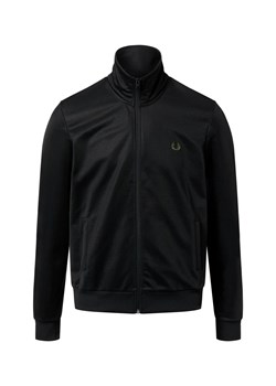 Fred Perry Męska bluza rozpinana Mężczyźni czarny jednolity ze sklepu vangraaf w kategorii Bluzy męskie - zdjęcie 187496407