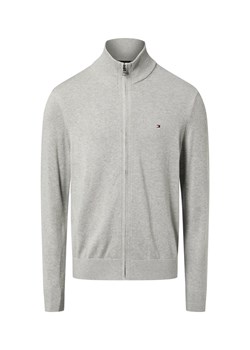 Tommy Hilfiger Męski kardigan z zawartością kaszmiru Mężczyźni Bawełna jasny szary marmurkowy ze sklepu vangraaf w kategorii Swetry męskie - zdjęcie 187496415