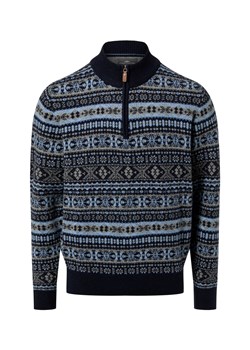 Fynch-Hatton Męski wełniany sweter Mężczyźni Wełna granatowy wzorzysty ze sklepu vangraaf w kategorii Swetry damskie - zdjęcie 187496418