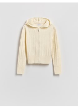 Reserved - Kardigan z kapturem - kremowy ze sklepu Reserved w kategorii Swetry damskie - zdjęcie 187496785