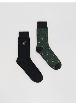 Reserved - 2 pack skarpetek - zielony ze sklepu Reserved w kategorii Skarpetki męskie - zdjęcie 187496836