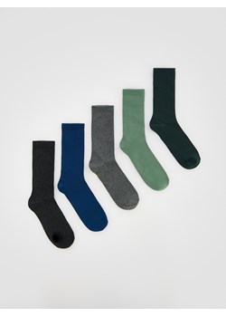 Reserved - 5 pack długich skarpet - zielony ze sklepu Reserved w kategorii Skarpetki męskie - zdjęcie 187496838