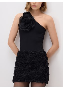 Reserved - Top z różą - czarny ze sklepu Reserved w kategorii Bluzki damskie - zdjęcie 187496885