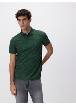 Reserved - Koszulka polo ze świątecznym wzorem - morski ze sklepu Reserved w kategorii T-shirty męskie - zdjęcie 187497118