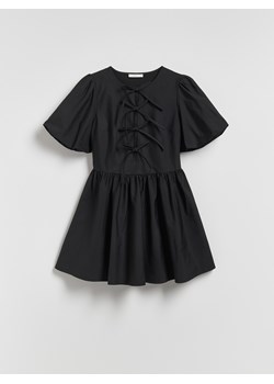 Reserved - Sukienka mini z wiązaniem - czarny ze sklepu Reserved w kategorii Sukienki - zdjęcie 187497179