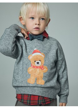 Reserved - Sweter z misiem - jasnoszary ze sklepu Reserved w kategorii Swetry chłopięce - zdjęcie 187497206