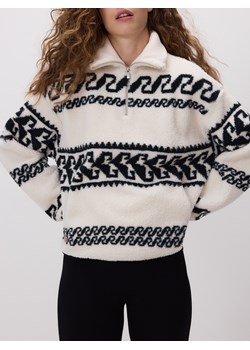 Reserved - Bluza sherpa ze stójką - złamana biel ze sklepu Reserved w kategorii Bluzy damskie - zdjęcie 187497287