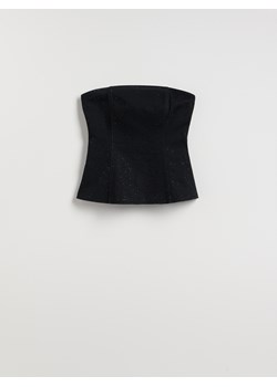 Reserved - Bluzka z błyszczącą aplikacją - czarny ze sklepu Reserved w kategorii Bluzki damskie - zdjęcie 187497455