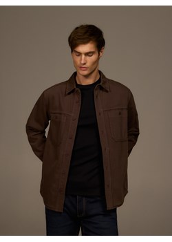 Reserved - Bawełniana koszula regular fit - dark grey jeans ze sklepu Reserved w kategorii Koszule męskie - zdjęcie 187497657