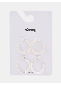 Sinsay - Kolczyki kółka 2 pack - srebrny ze sklepu Sinsay w kategorii Kolczyki - zdjęcie 187497917
