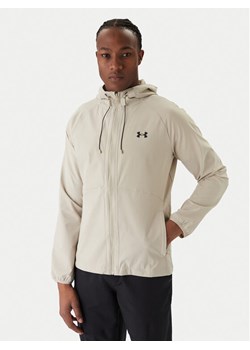 Under Armour Wiatrówka Ua Stretch Woven Windbreaker 1377171-289 Khaki Fitted Fit ze sklepu MODIVO w kategorii Kurtki męskie - zdjęcie 187498237