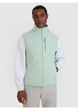 Męski bezrękawnik rozpinany ze stójką 4F 4FWSS25TVJAM194 - turkusowy ze sklepu Sportstylestory.com w kategorii Kamizelki męskie - zdjęcie 187498698