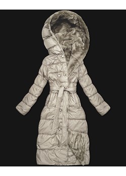 Zimowa kurtka dwustronna futerko Minority beżowa (P3-6020-62) ze sklepu goodlookin.pl w kategorii Kurtki damskie - zdjęcie 187498818