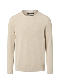 Marc O'Polo Męski sweter z dzianiny Mężczyźni Bawełna piaskowy wypukły wzór tkaniny ze sklepu vangraaf w kategorii Swetry męskie - zdjęcie 187498898