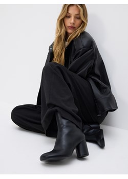 Reserved - Skórzane botki - czarny ze sklepu Reserved w kategorii Botki - zdjęcie 187499436