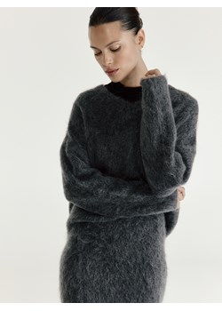 Reserved - Sweter z wełną i moherem - ciemnoszary ze sklepu Reserved w kategorii Swetry damskie - zdjęcie 187499599